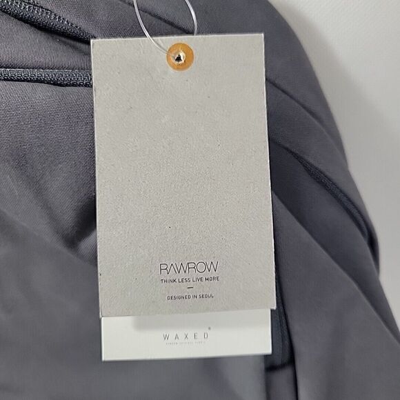 Rawrow Back Pack 222 Waxed Cotna 15" Gray Waterproof Laptop Commute Travel - Picture 4 of 9